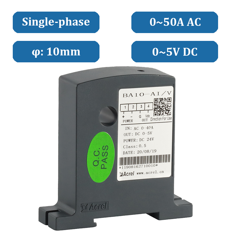 BA10-AI/V AC current transducer with 4~20mA Analog Output