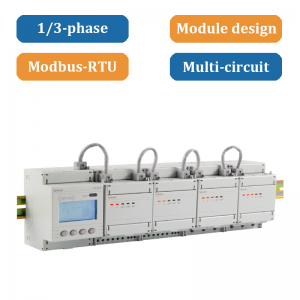 ADF400L Din-rel Meter tenaga 1 fasa&3 fasa berbilang litar