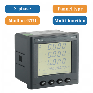 Meter tenaga 3P4W jenis panel AMC96L-E4/KC