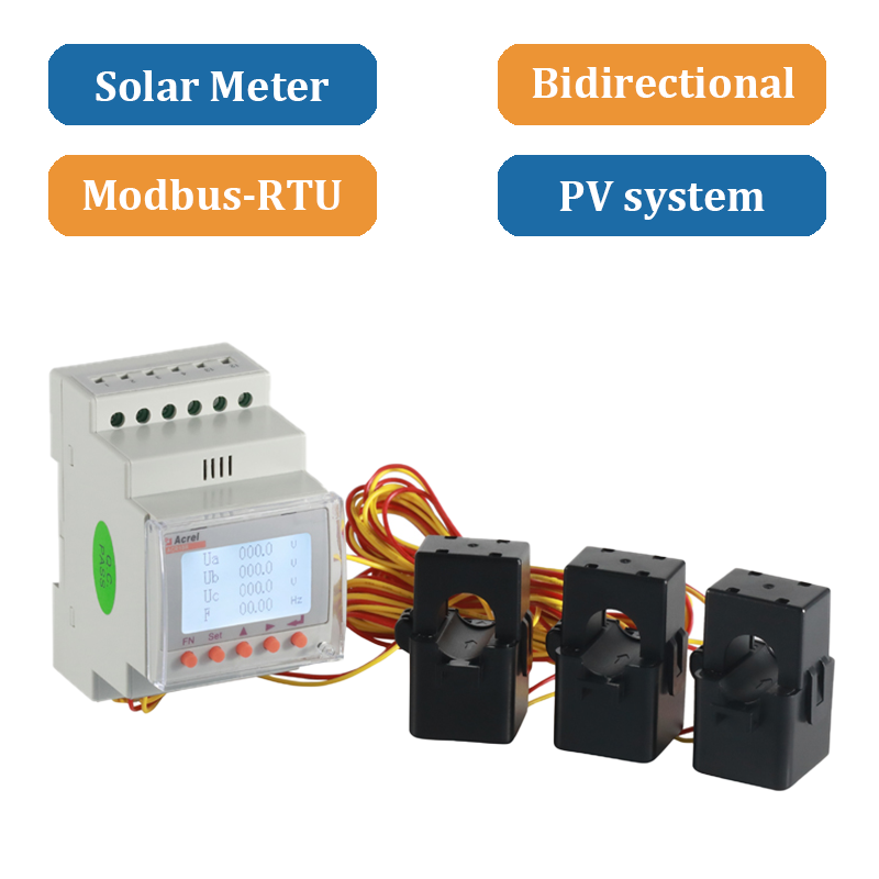 ACR10R-DxxTE4 Din-rail type 3 Phase Solar Energy Meter