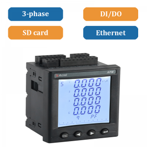 Medidor de energía multifunción trifásico tipo panel APM800